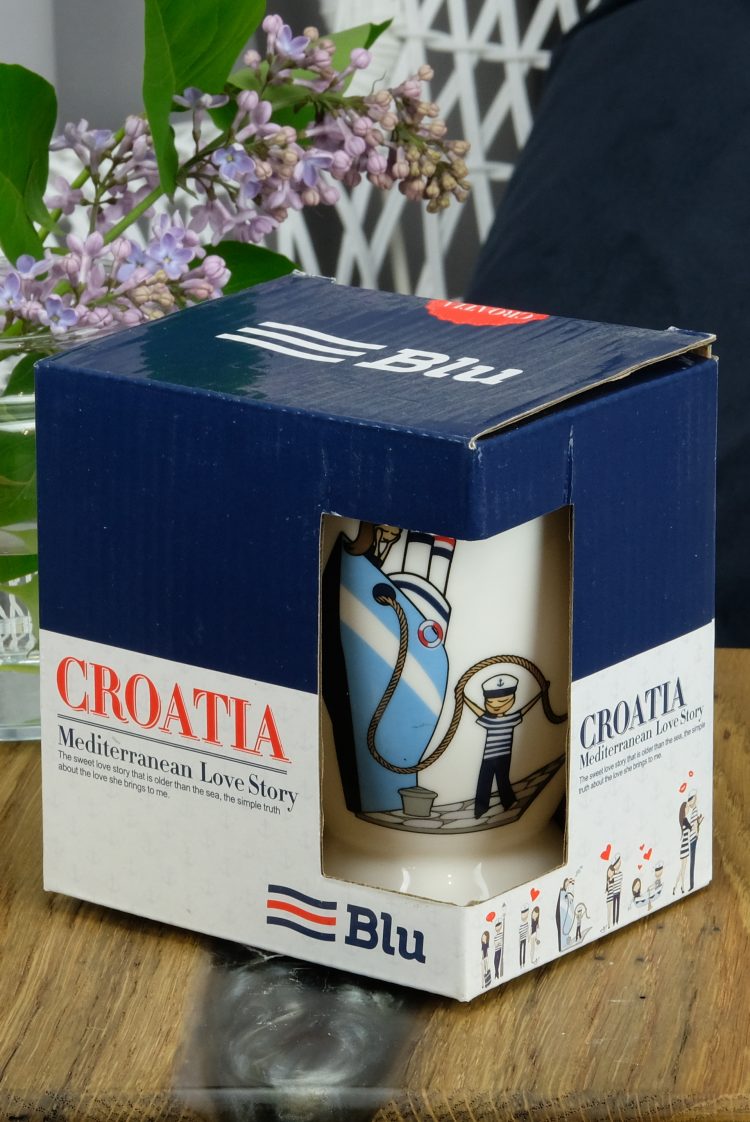 Porcelanowy kubek z  żeglarską grafiką (0723-1) zdjęcie 2