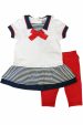 Sukienka i spodenki w stylu marynistycznym- komplet (0196-1) miniaturka 5