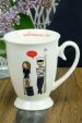 Porcelanowy kubek z  żeglarską grafiką (0723-2) miniaturka 1