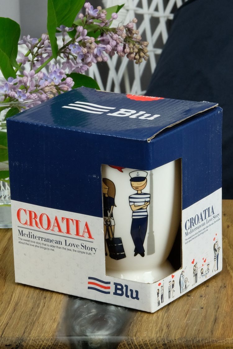 Porcelanowy kubek z  żeglarską grafiką (0723-2) zdjęcie 2