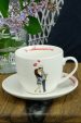 Porcelanowa filżanka z  żeglarską grafiką (0729-3) miniaturka 1