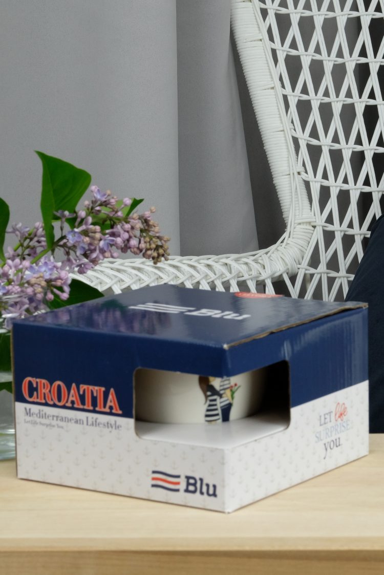 Porcelanowa filżanka z  żeglarską grafiką (0729-3) zdjęcie 2