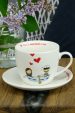 Porcelanowa filżanka z  żeglarską grafiką (0729-4) miniaturka 1