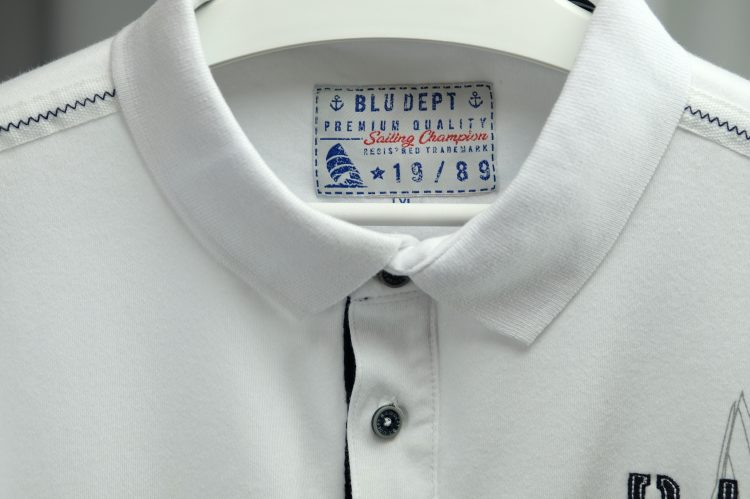 Biała marynistyczna koszulka polo (0777-2) zdjęcie 9